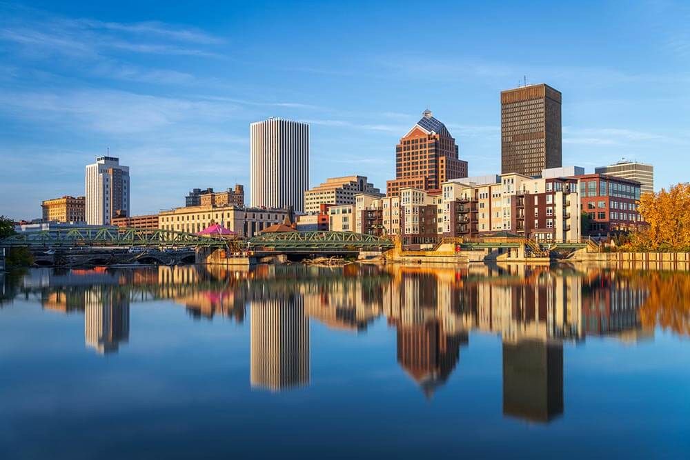 Rochester, New York Skyline on the Genese River